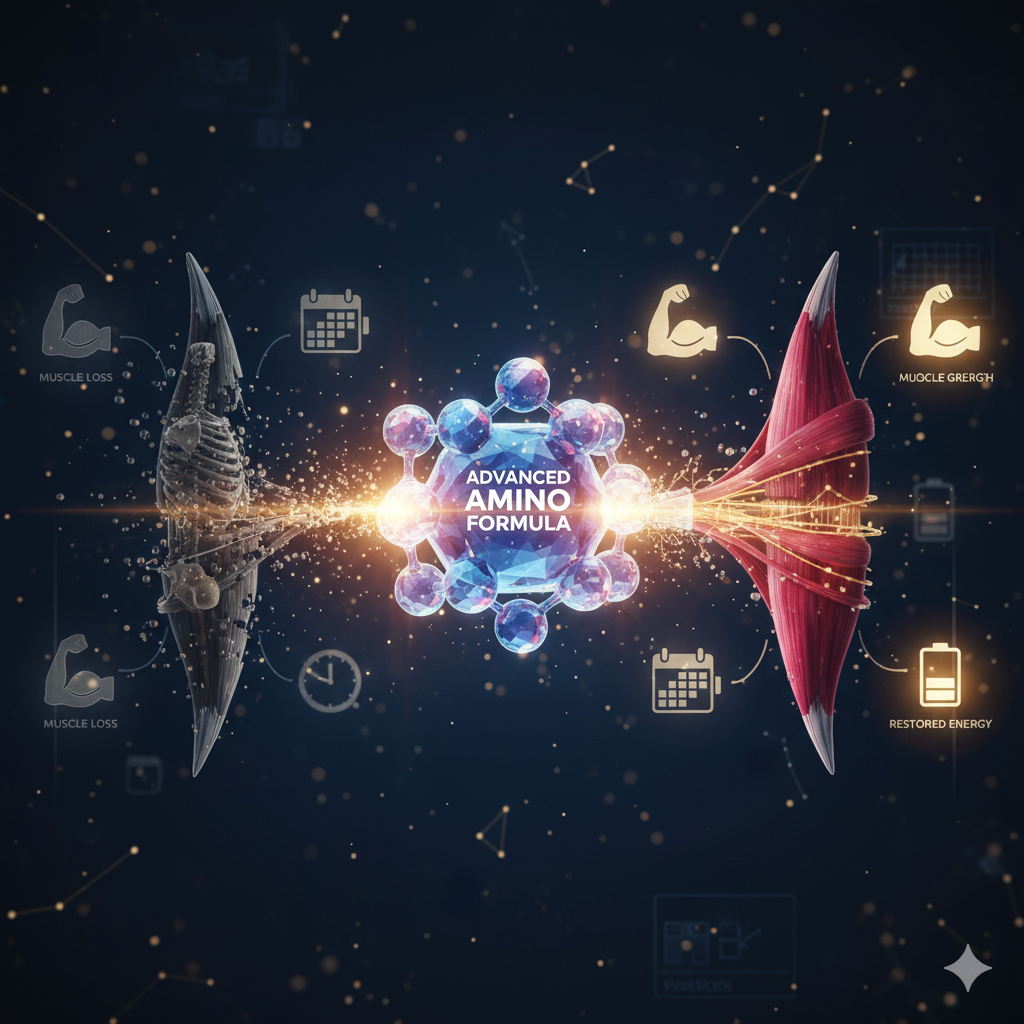 The Science Behind Muscle Loss After 40 — And How Advanced Amino Formula Helps Reverse It Naturally